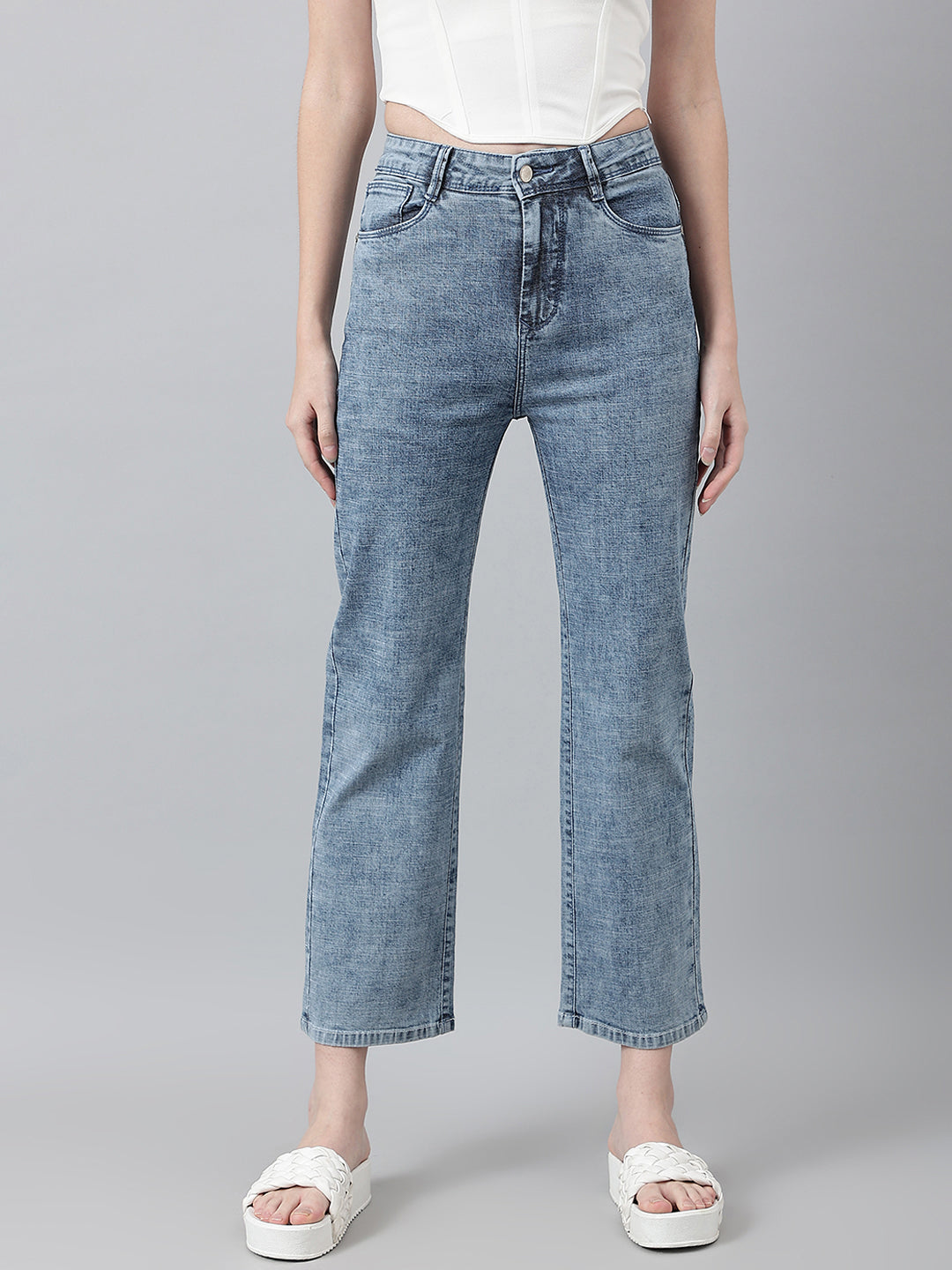Shades of Blue Wide-Leg Jeans
