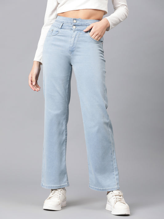 Light Blue Wide Leg Hight-Waist Jeans