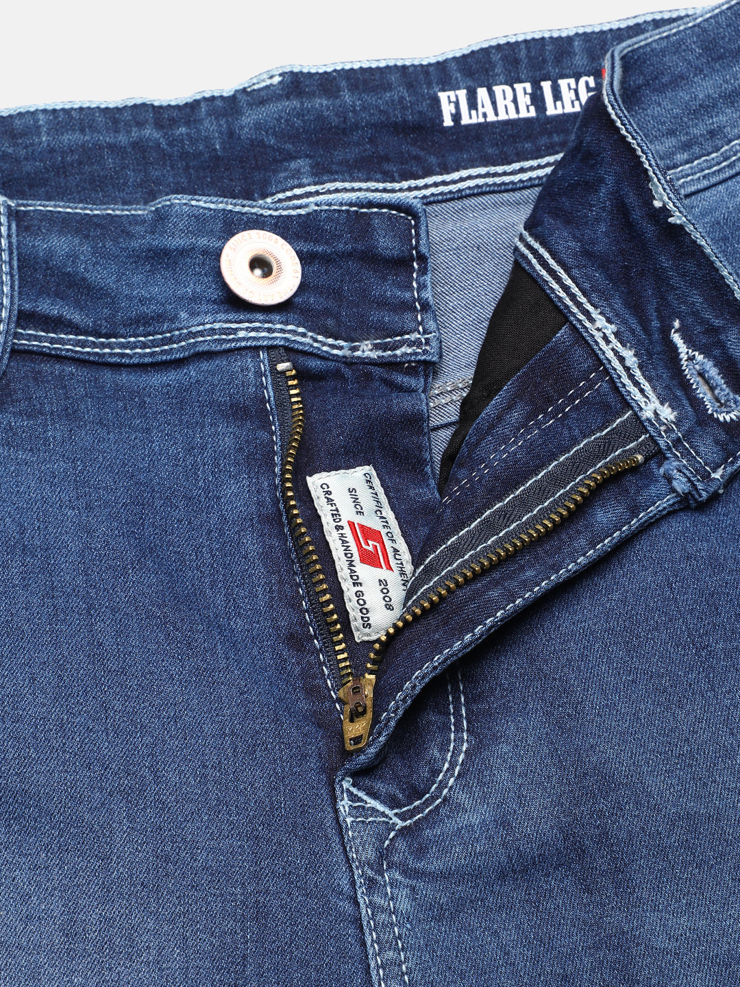 Blue High-Waist Flare Fit Jeans