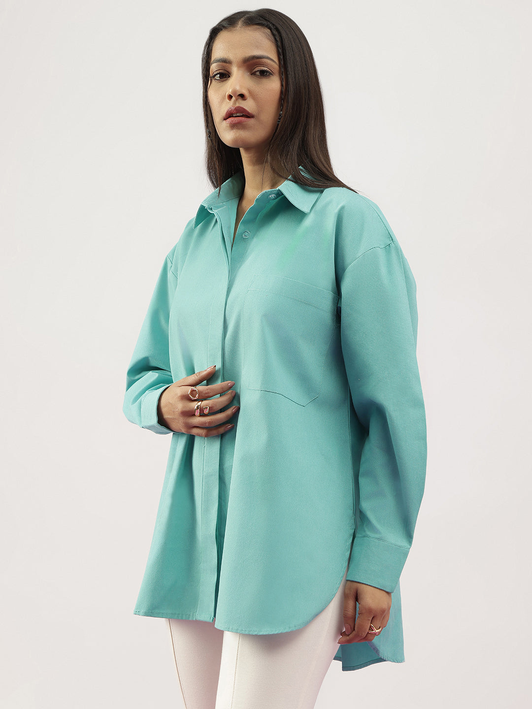 Turqoise Oversize Shirt