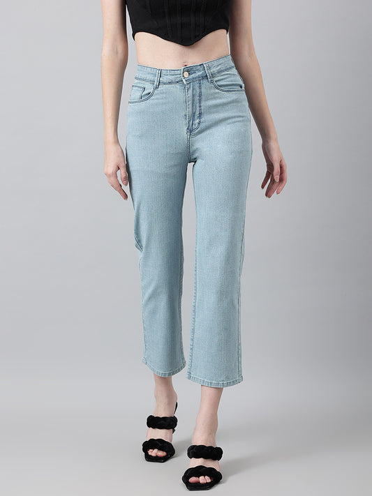 Shades of Mid Blue Wide-Leg Jeans