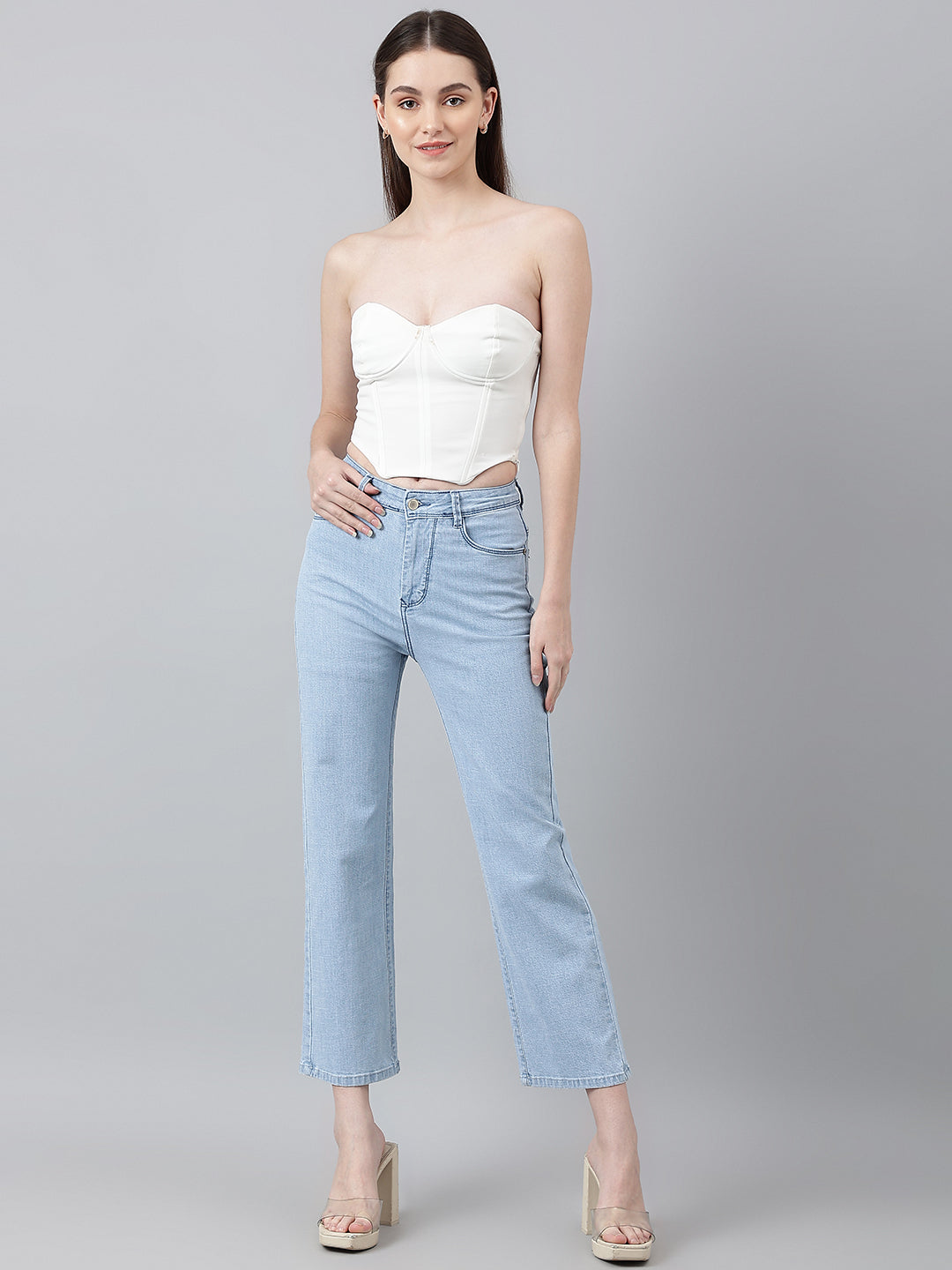 Shades of Blue Wide-Leg Jeans