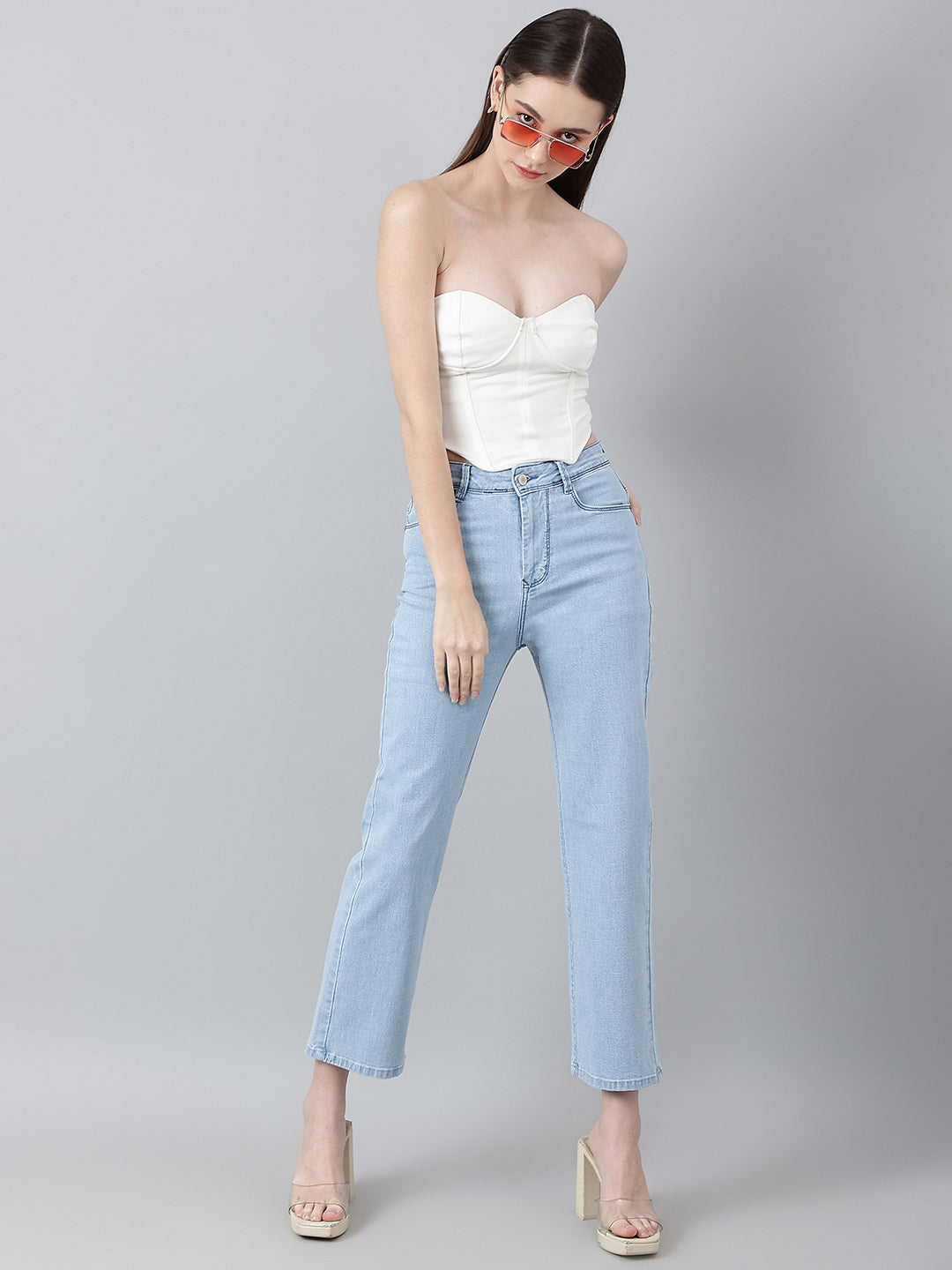 Shades of Blue Wide-Leg Jeans