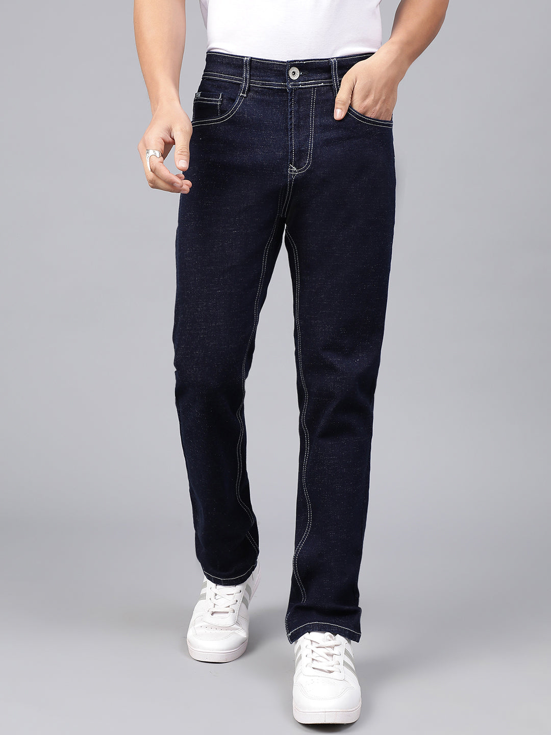 Dark Blue Raw Wash Jeans