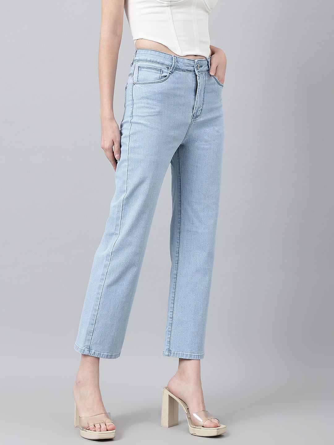Shades of Blue Wide-Leg Jeans