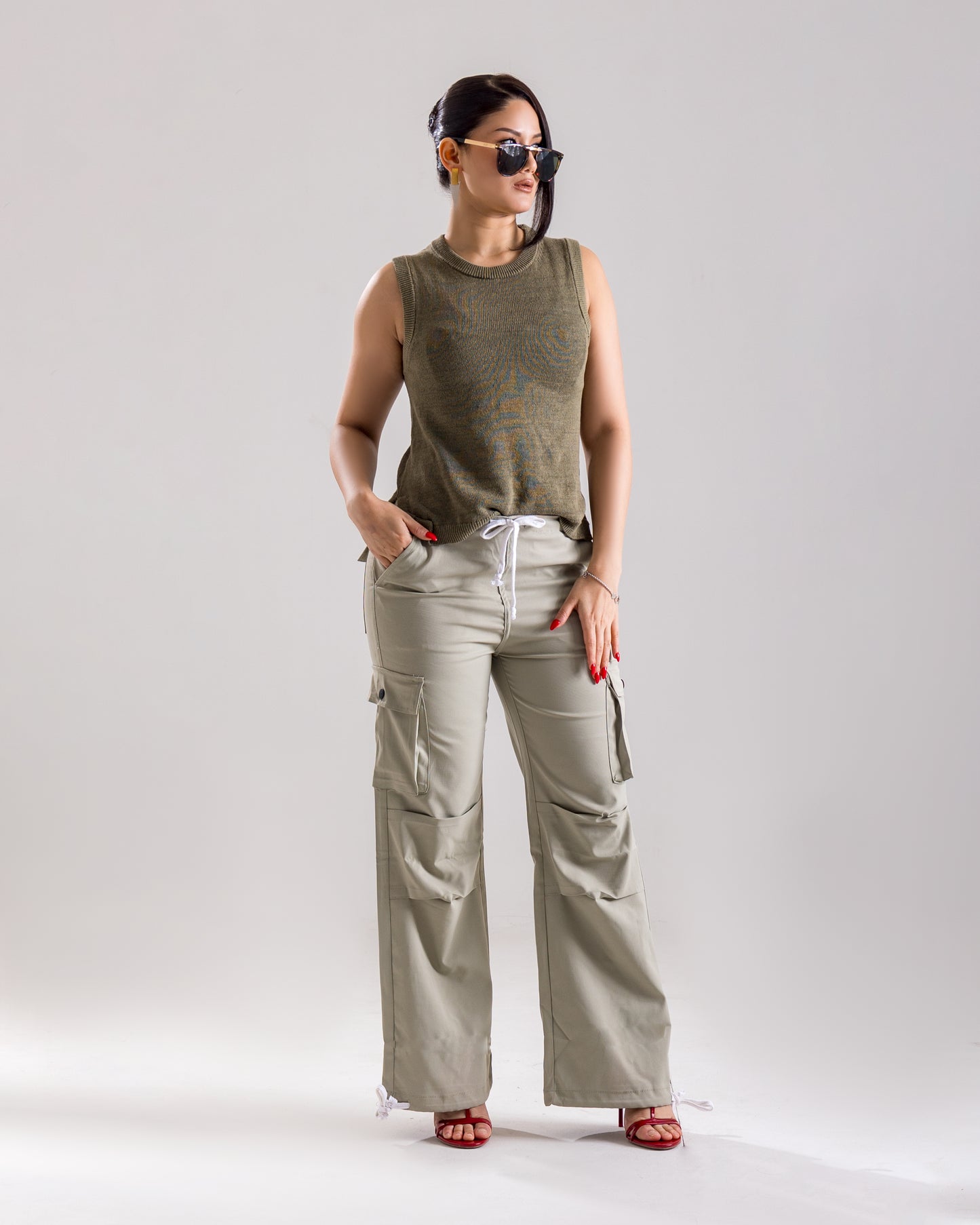 Pastel Parachute Cargo Pants
