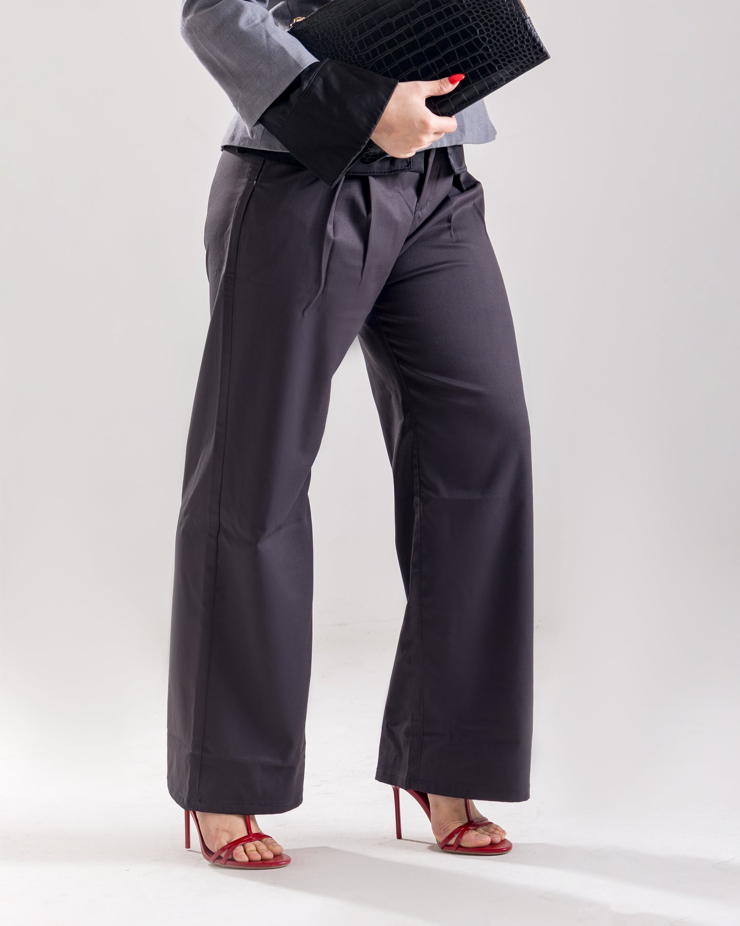 Straight Fit Korean Pants with Pleats