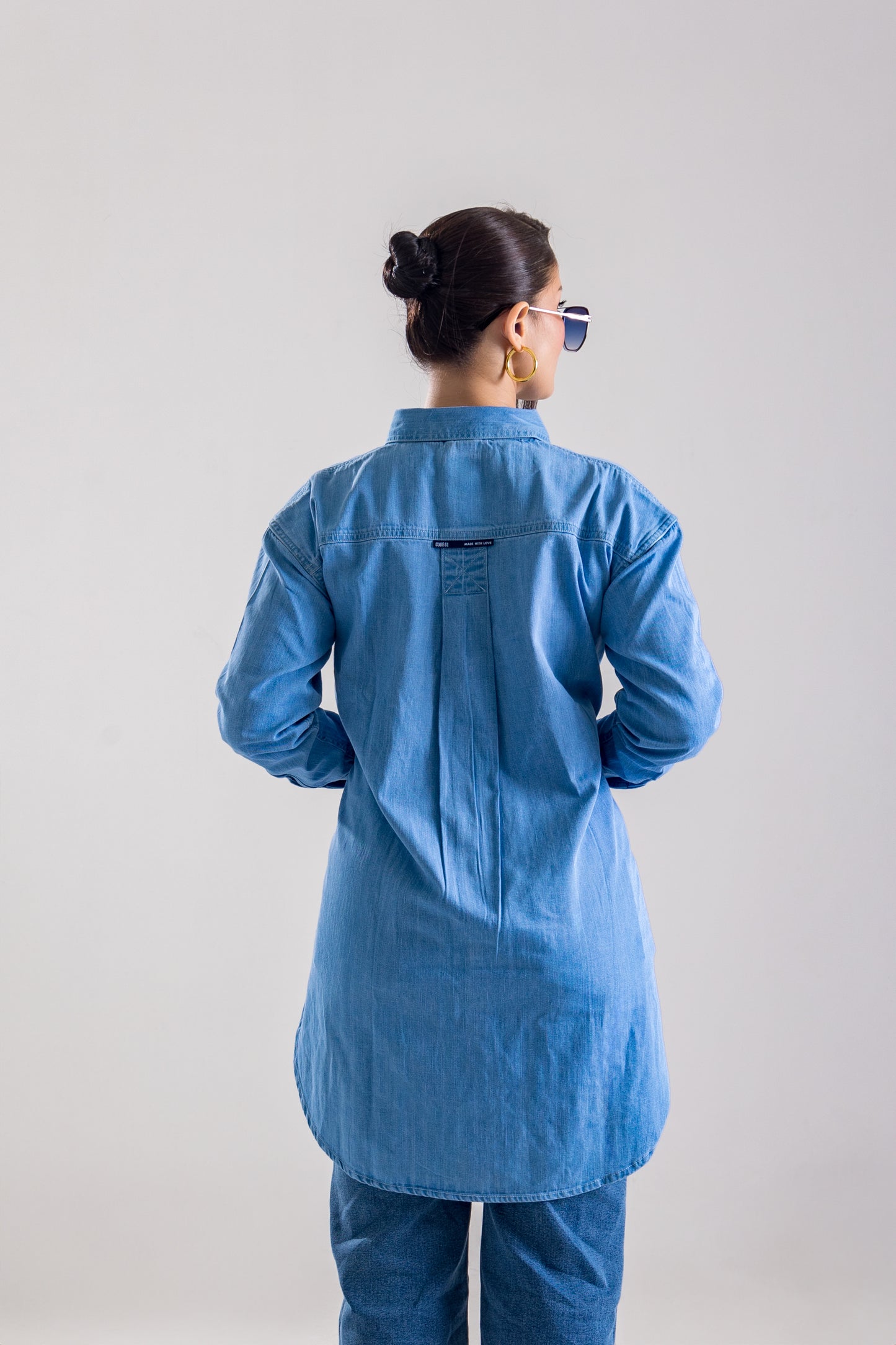 Light-Weight Denim Shirt Top