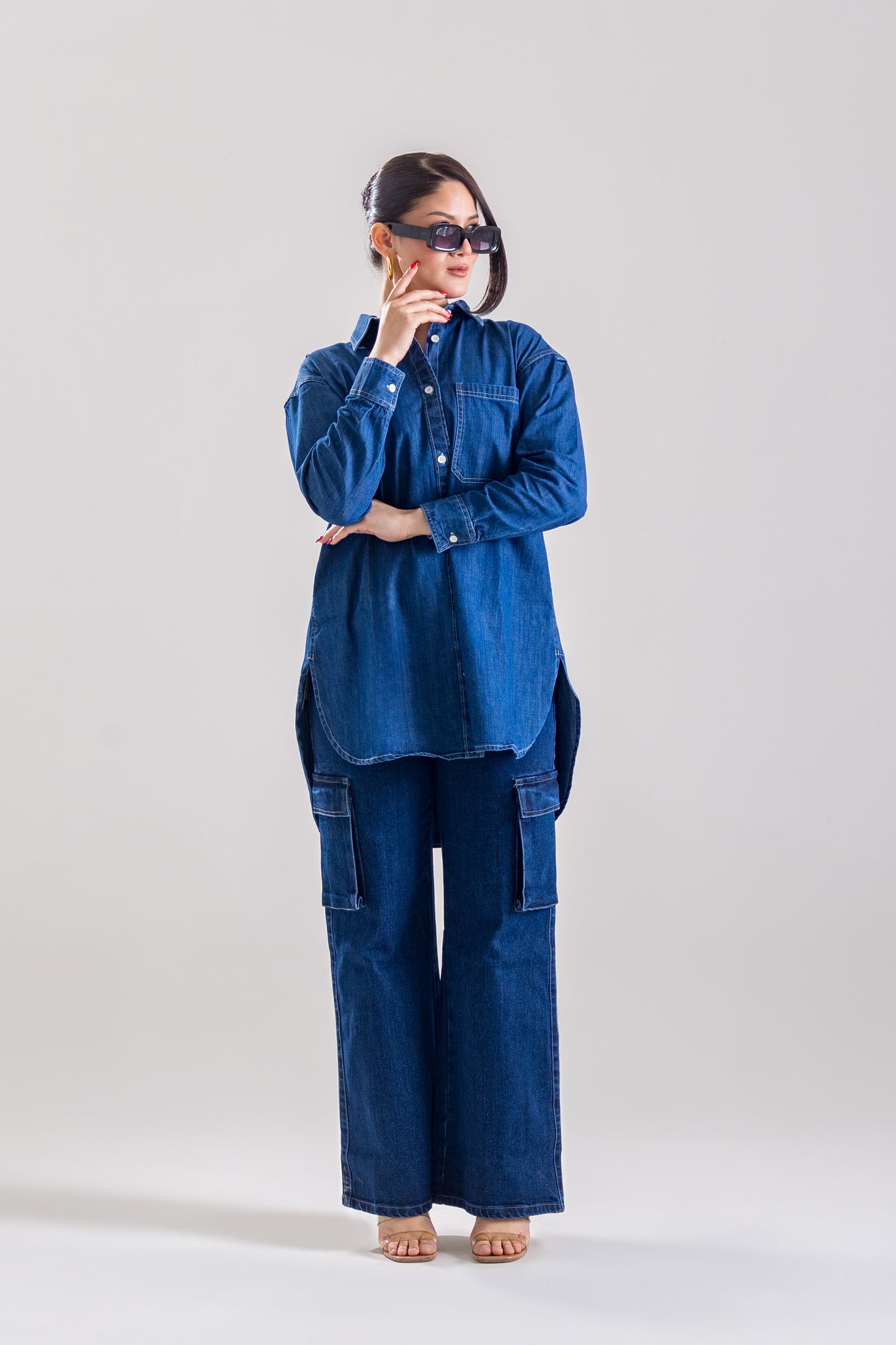 Light-Weight Denim Shirt Top