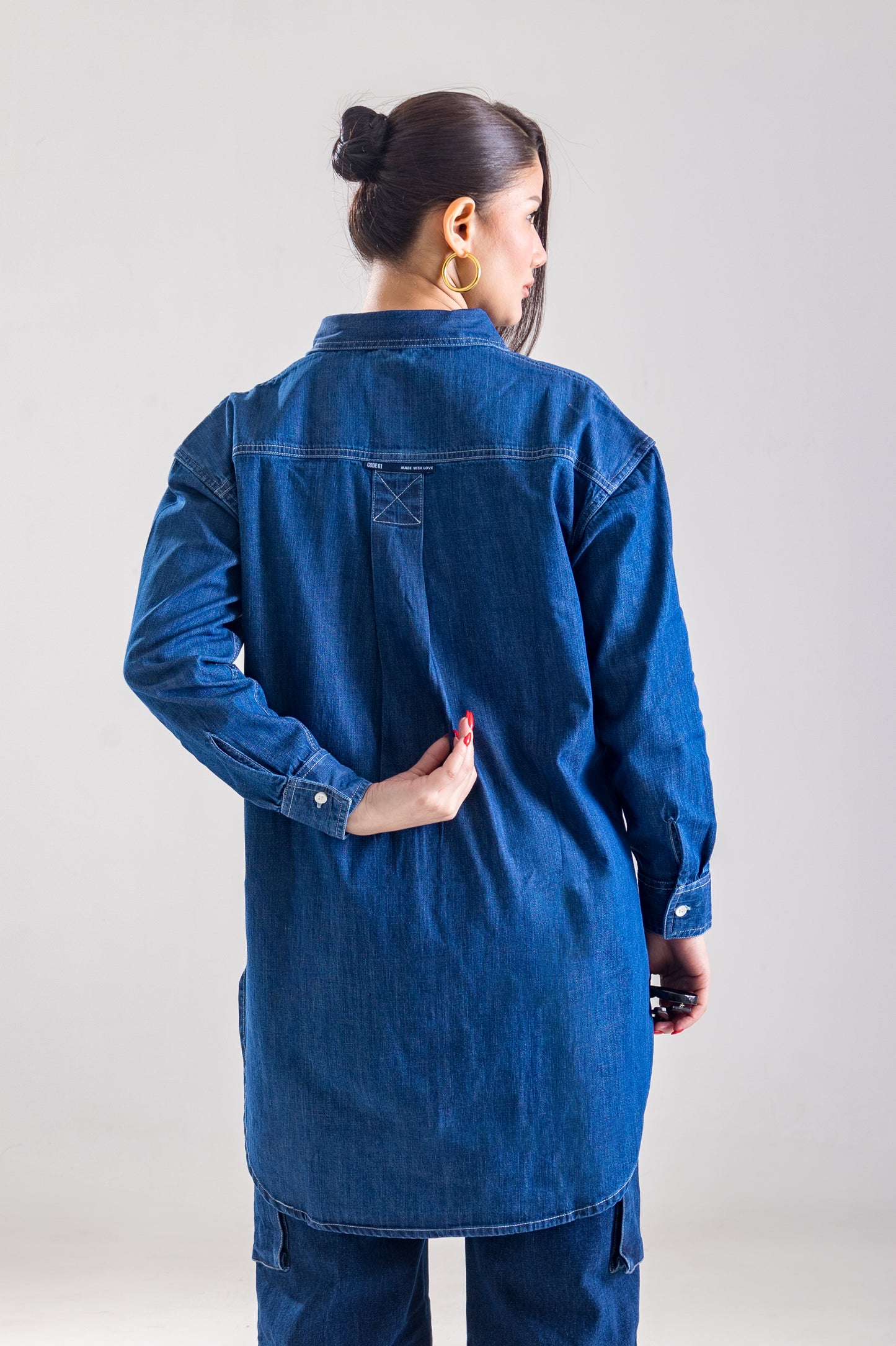 Light-Weight Denim Shirt Top