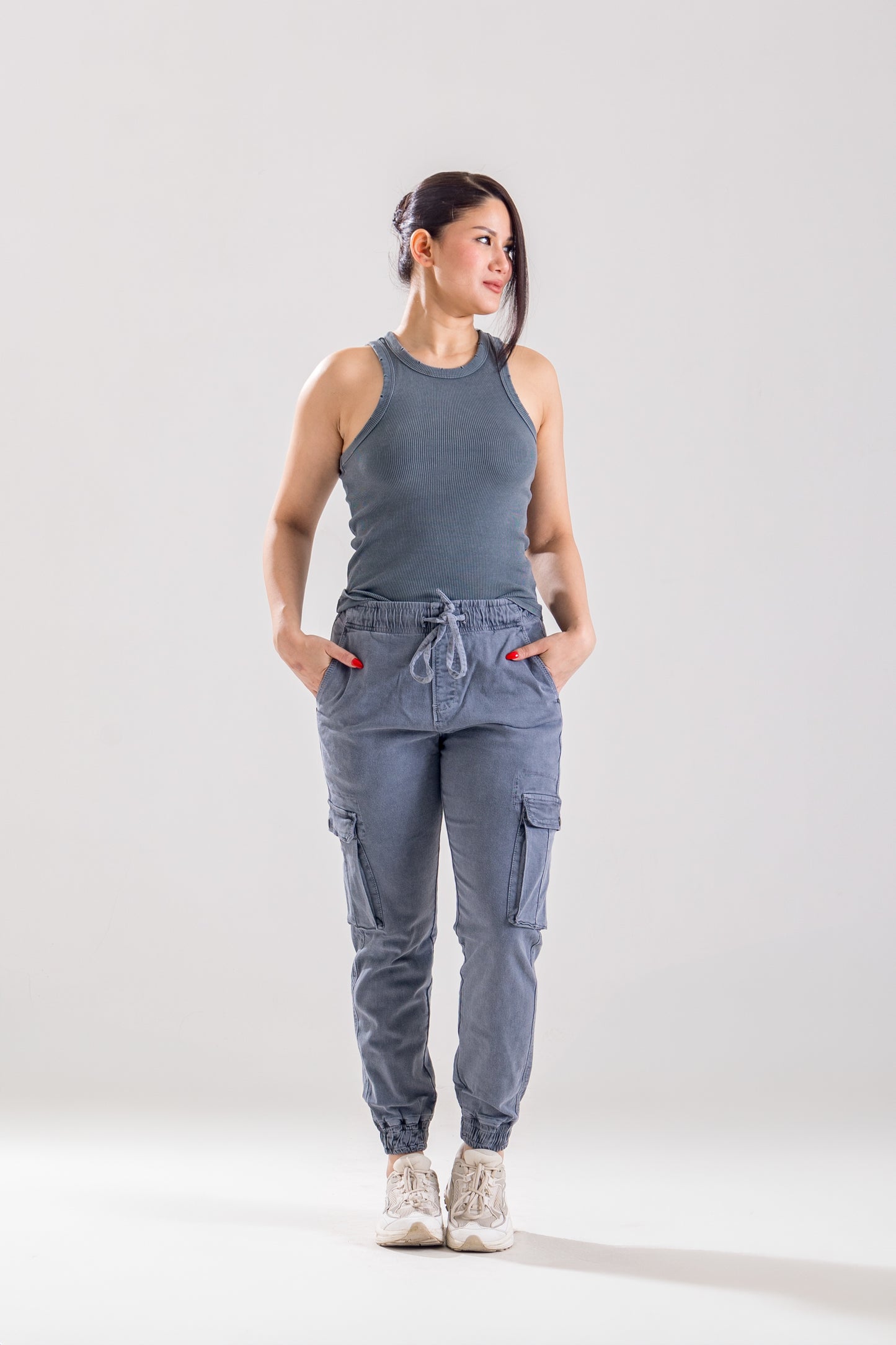 Grey Jogger with Cargo Pockets
