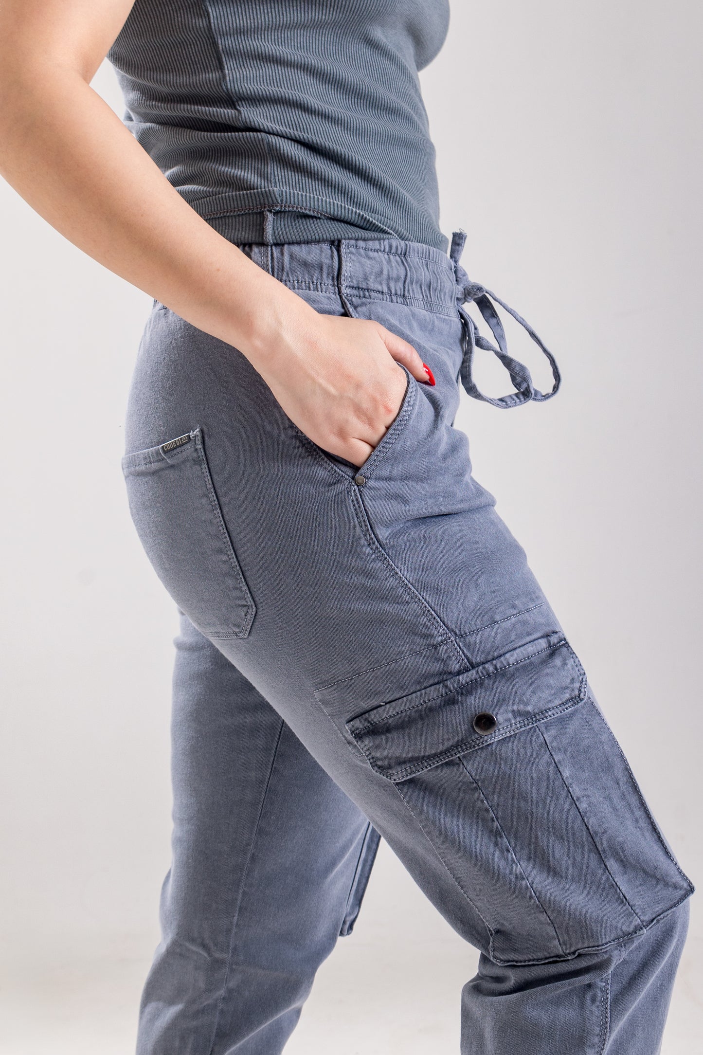 Grey Jogger with Cargo Pockets
