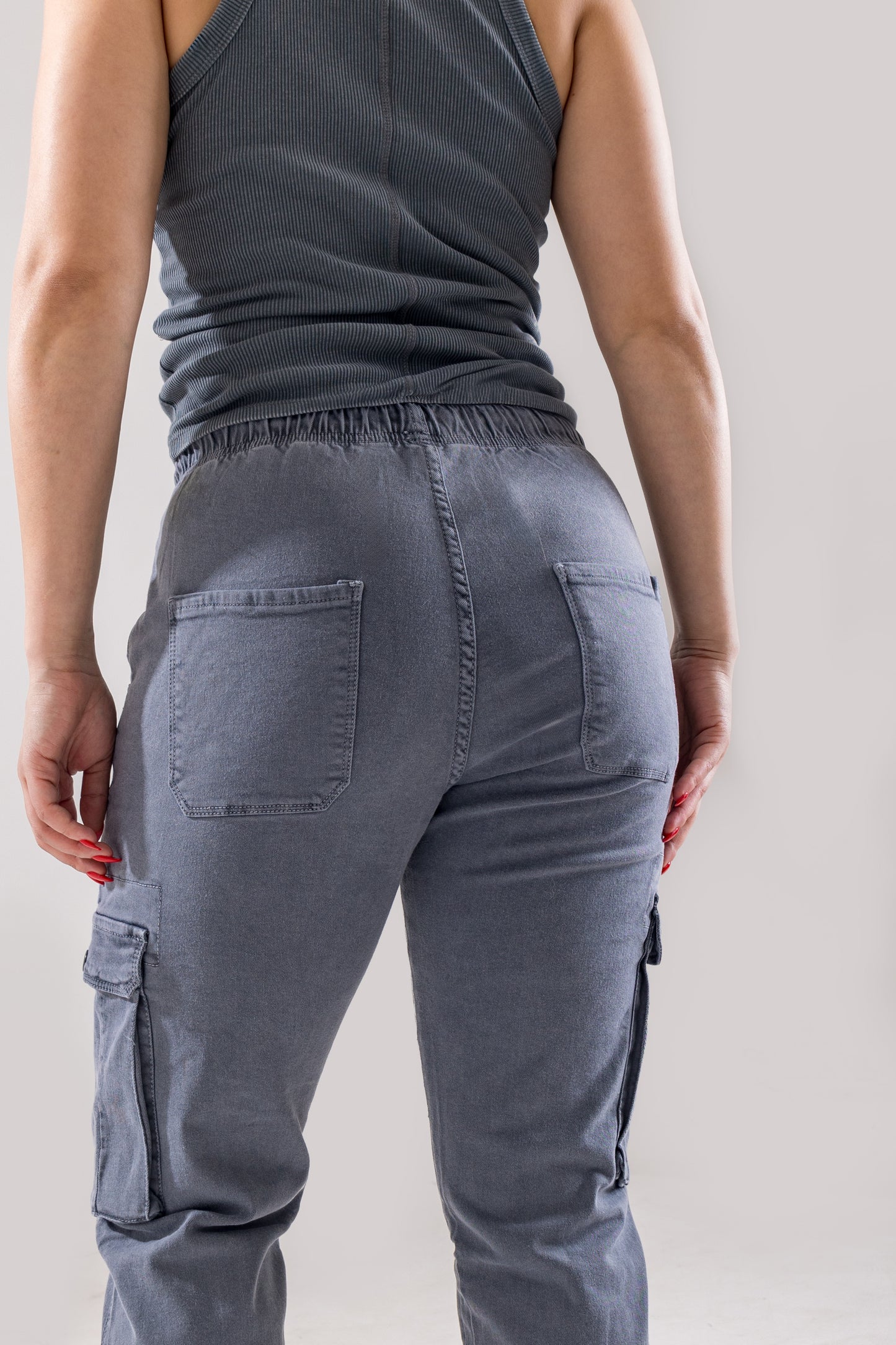 Grey Jogger with Cargo Pockets