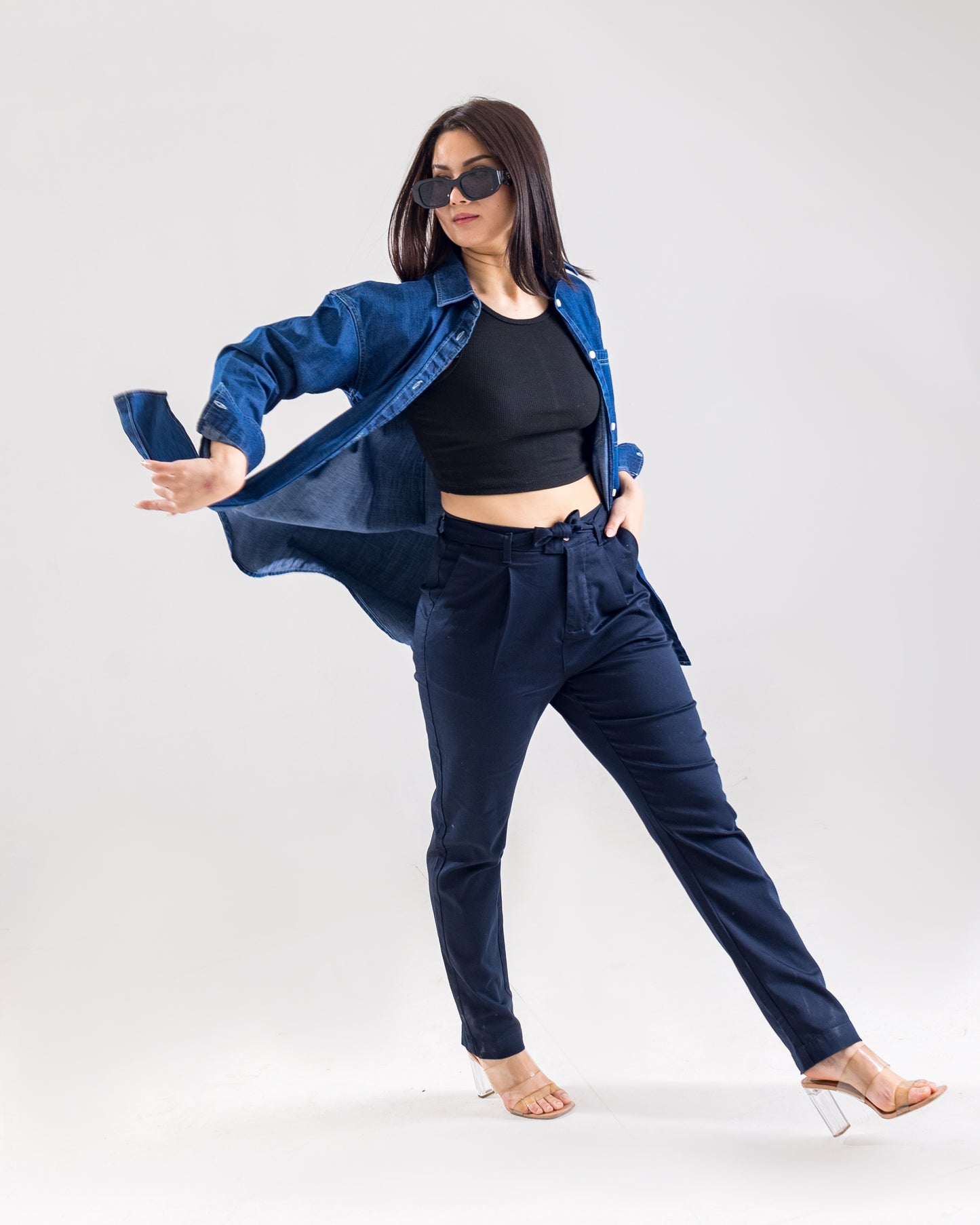 Light-Weight Denim Shirt Top