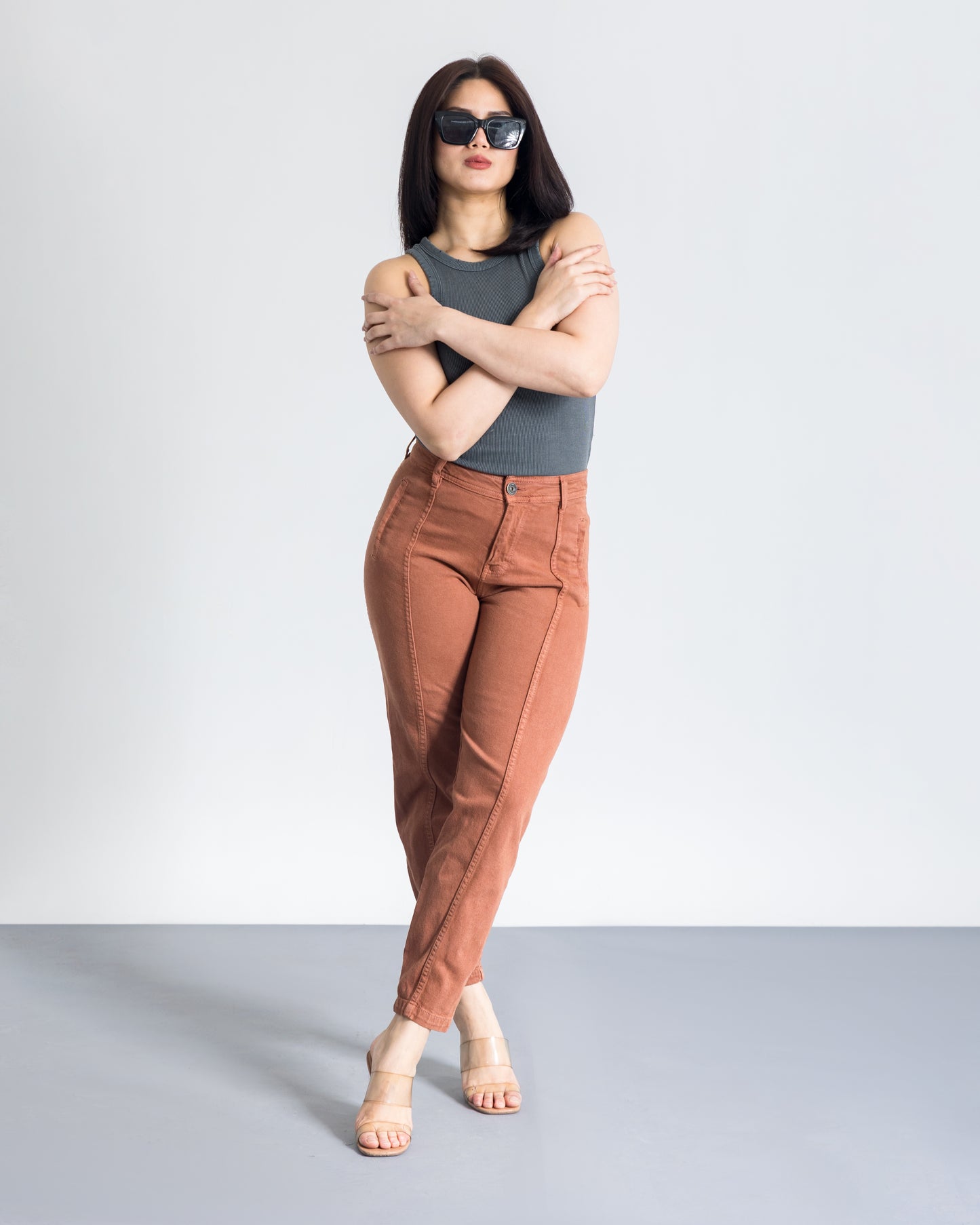 Rust Carrot Fit Slouchy Jeans
