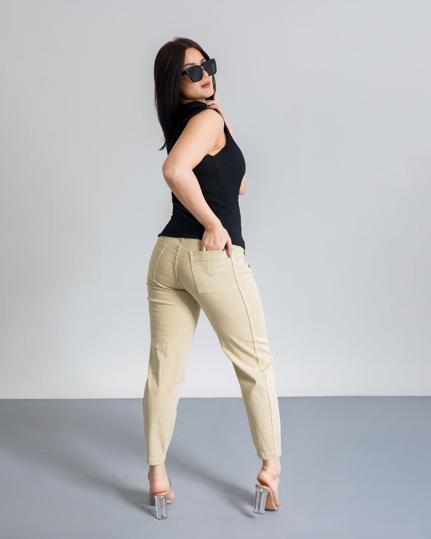 Mustard light Carrot Fit Slouchy Jeans