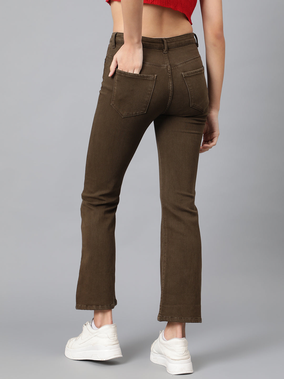 Brown Flare Fit Jeans