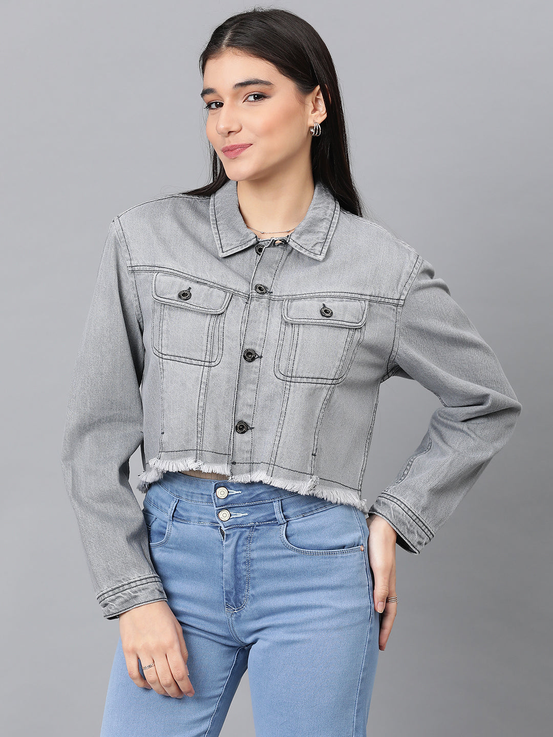 Cropped Denim Jacket