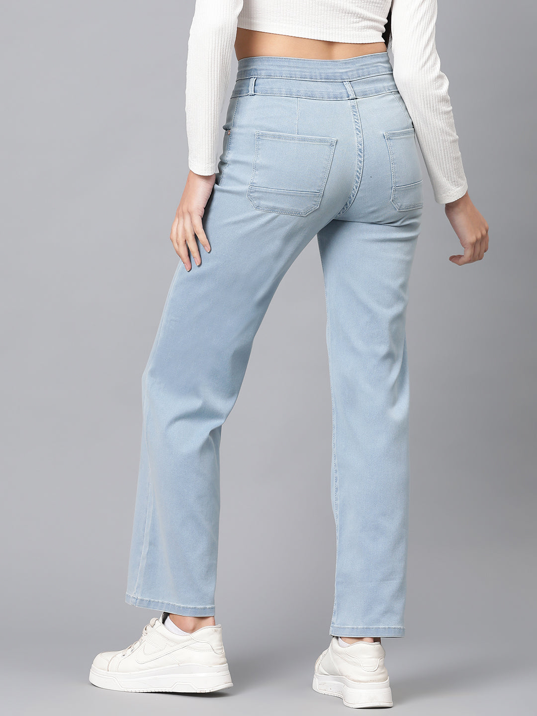 Light Blue Wide Leg Hight-Waist Jeans