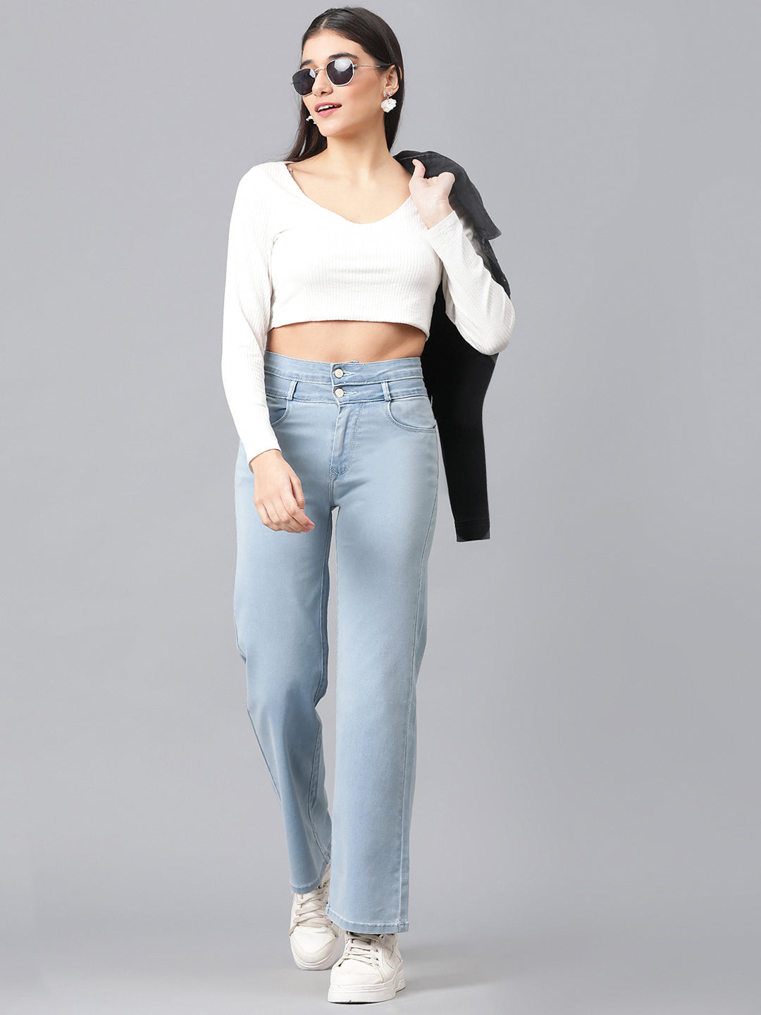 Light Blue Wide Leg Hight-Waist Jeans