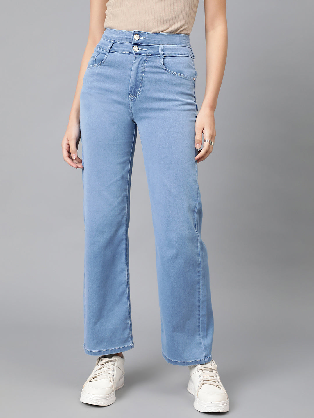 Blue Wide Leg Hight-Waist Jeans