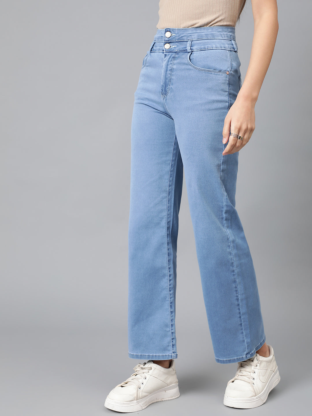 Blue Wide Leg Hight-Waist Jeans