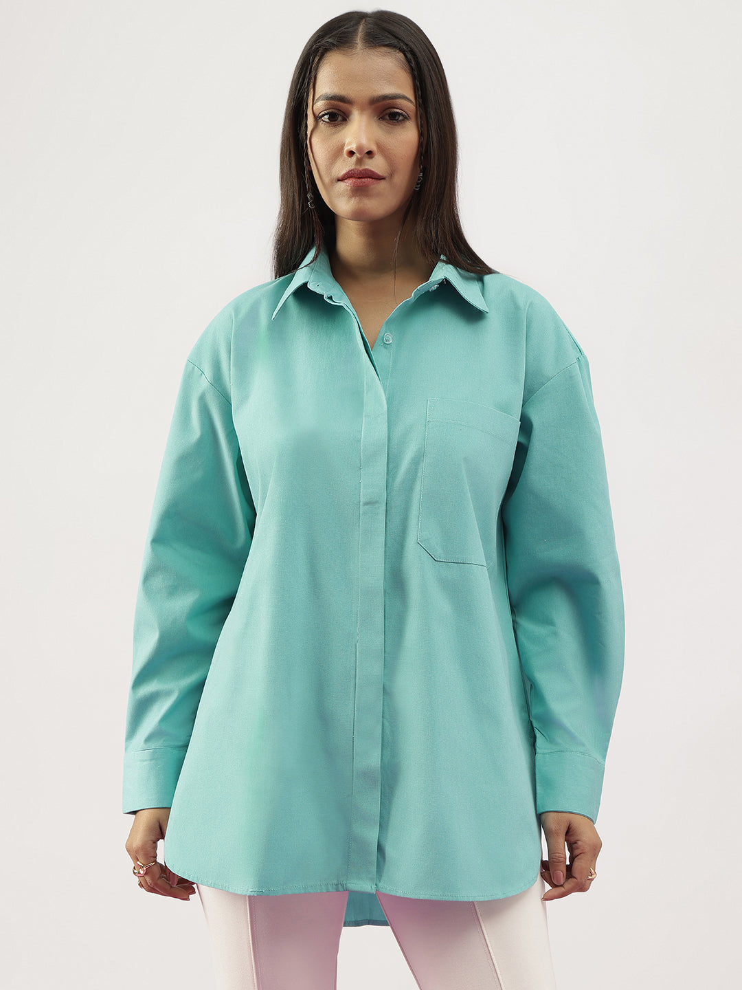 Turqoise Oversize Shirt