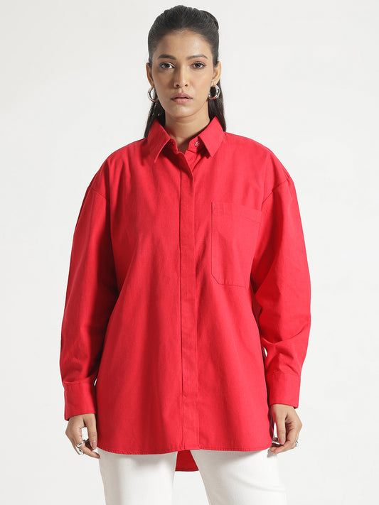 Red Oversize Shirt