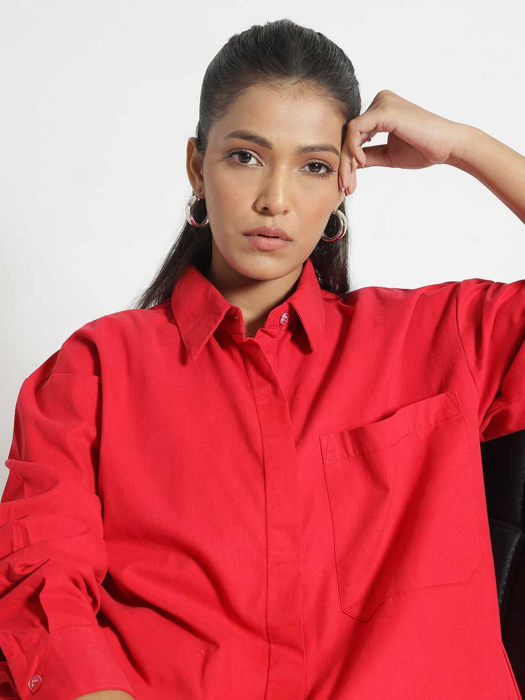 Red Oversize Shirt