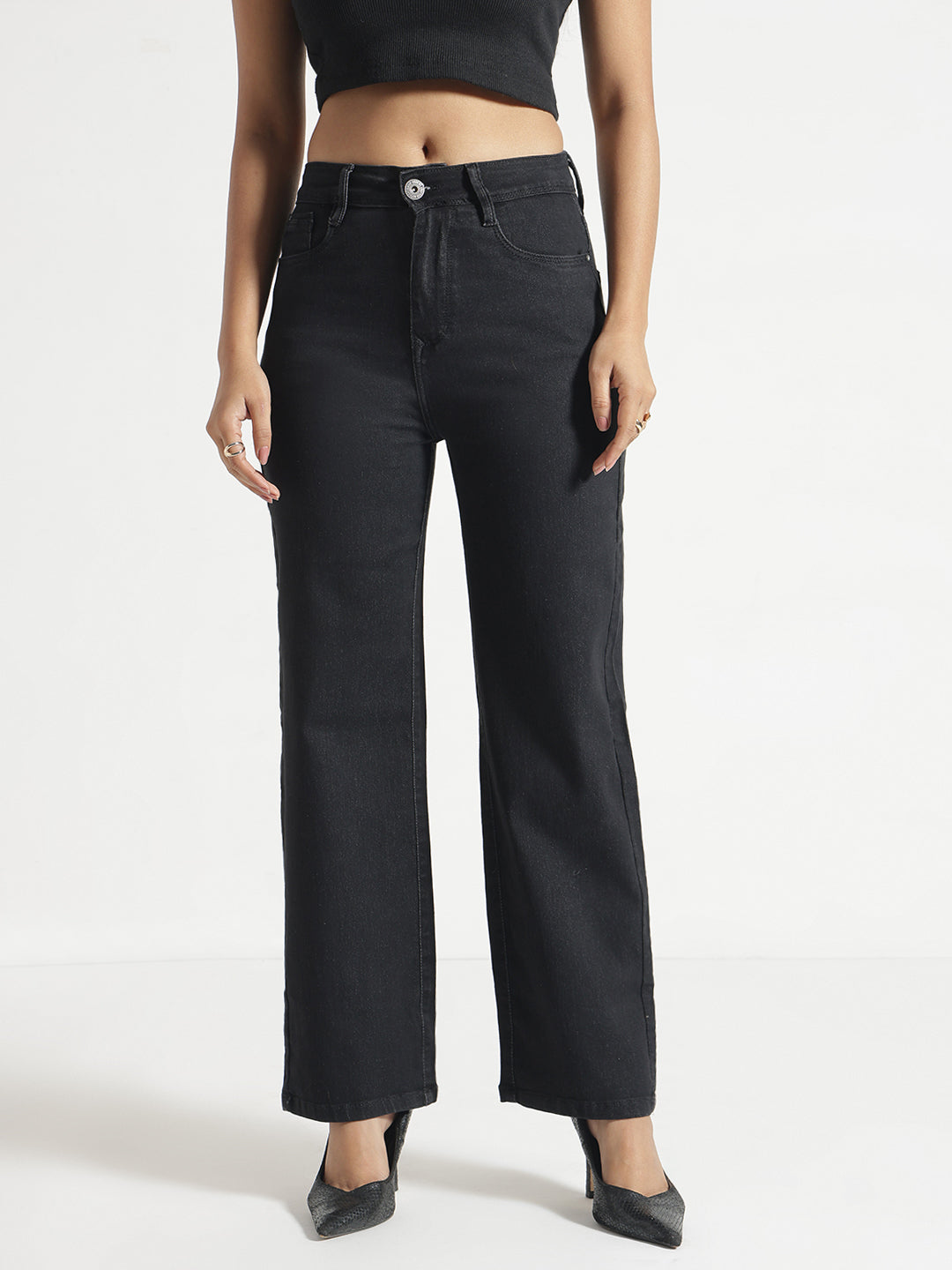 Charcoal Straight Fit Jeans