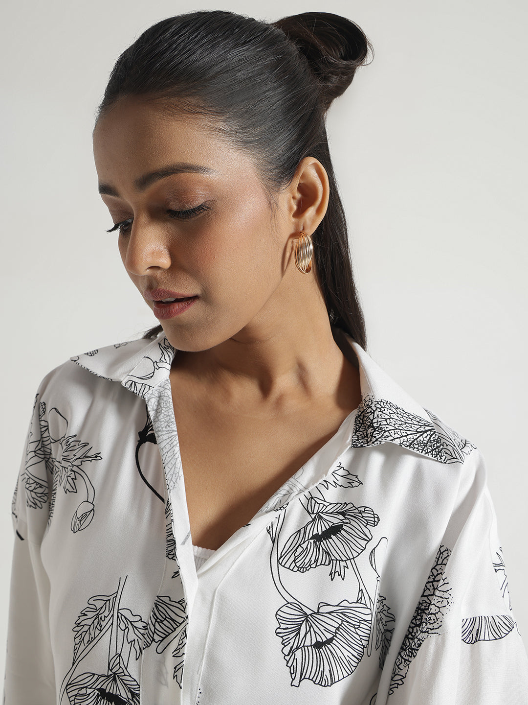 White Printed Shirt