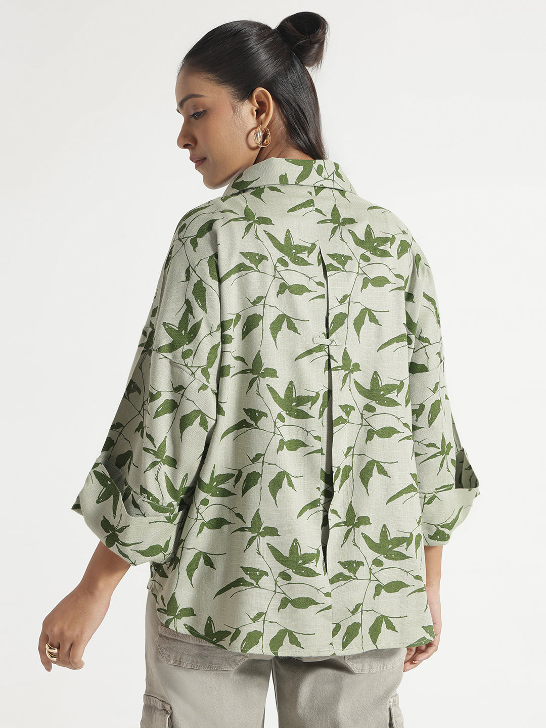 Green Printed Shirt