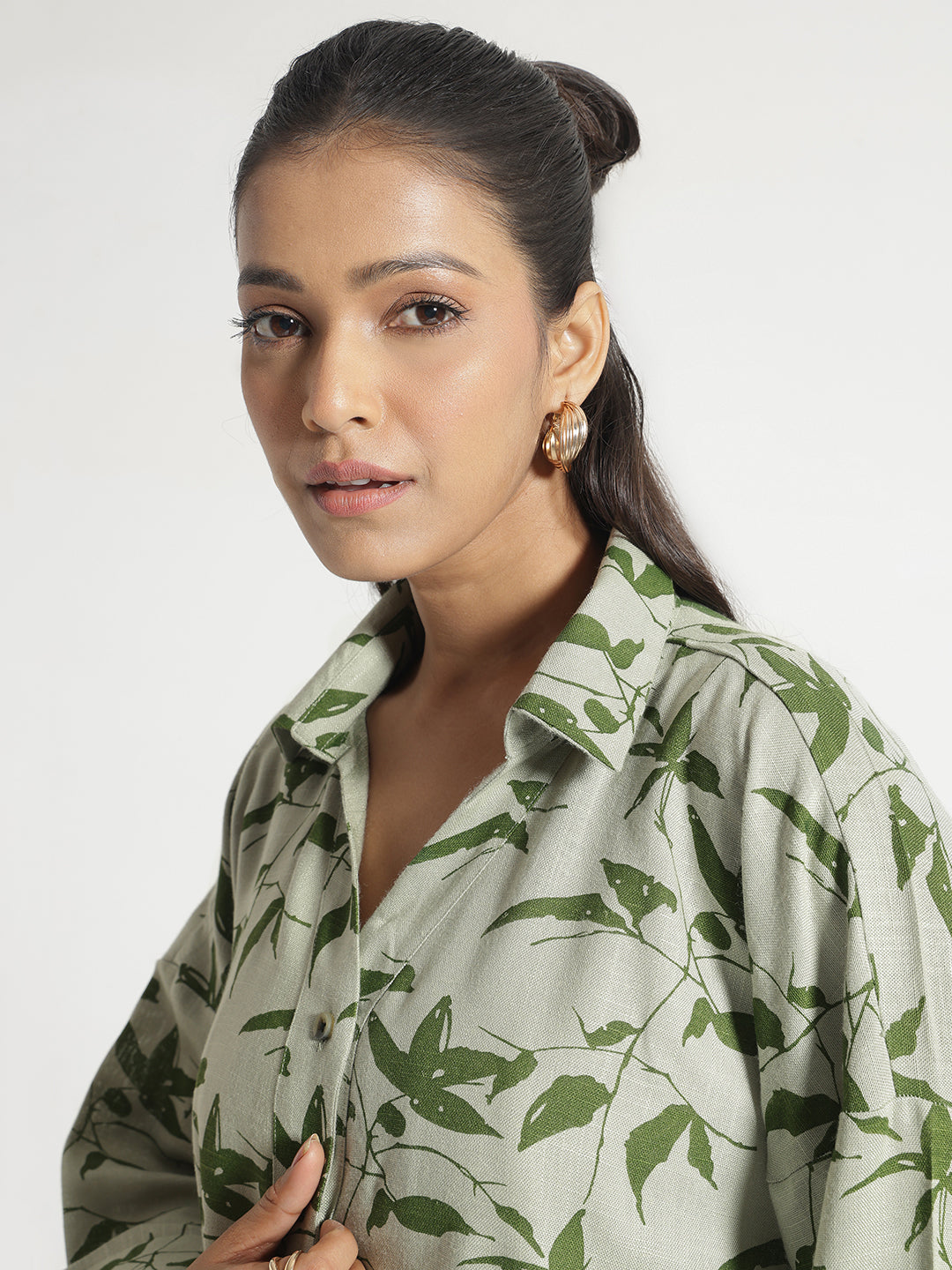 Green Printed Shirt