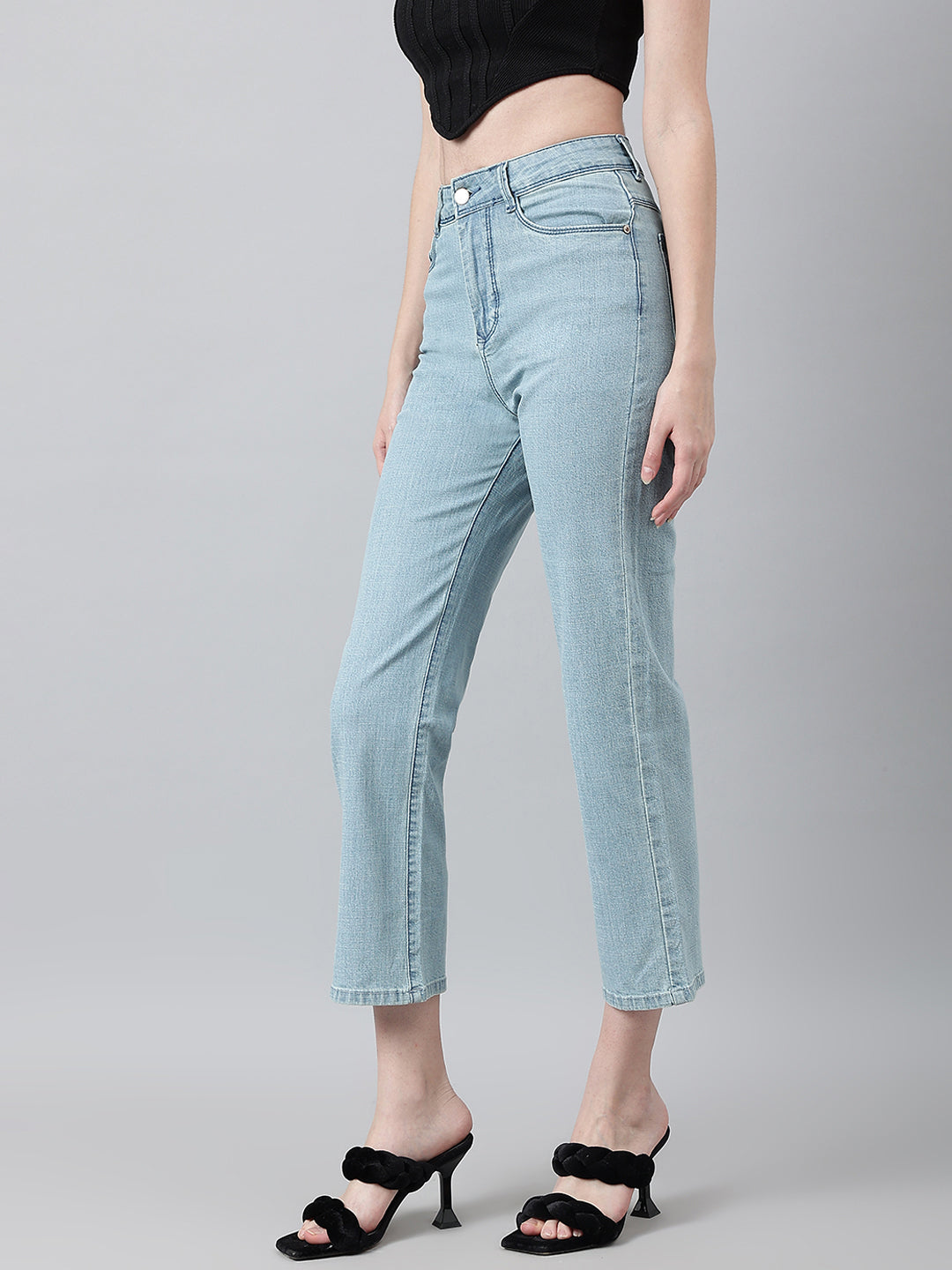 Shades of Mid Blue Wide-Leg Jeans