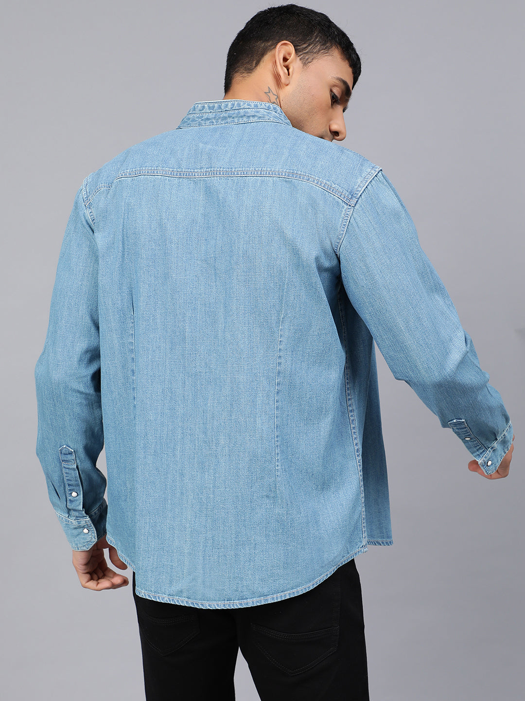 Light blue classic denim shirt