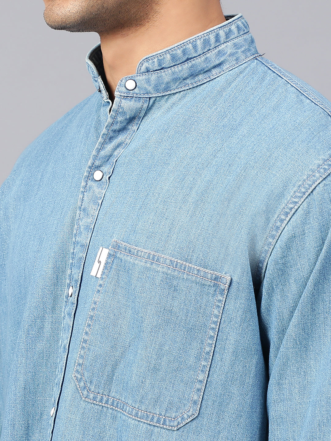 Light blue classic denim shirt