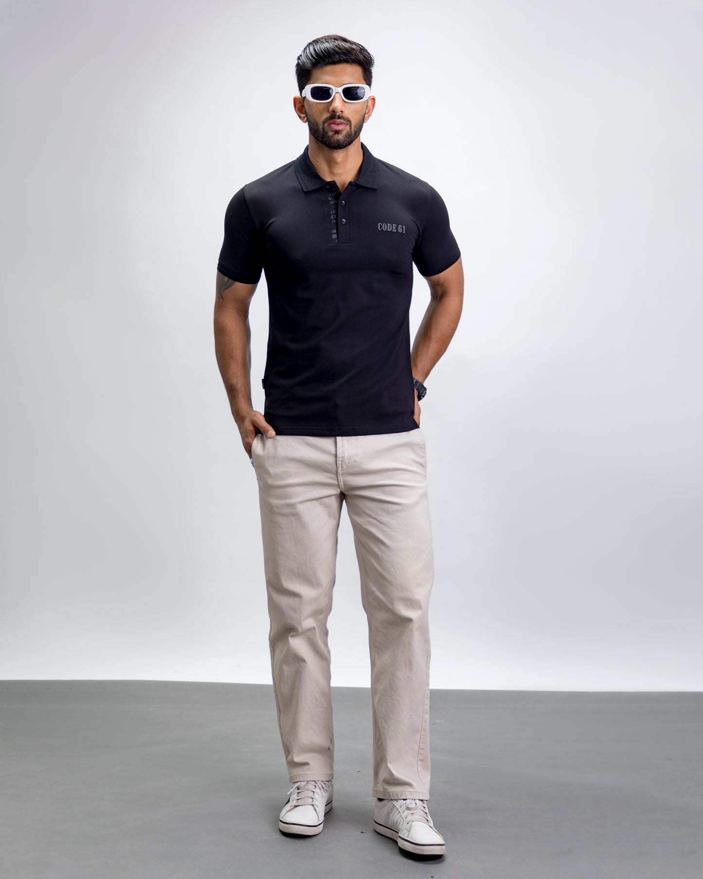 Classic black polo t-shirt