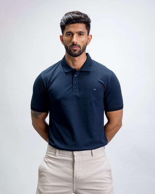 NAVY BLUE POLO T-SHIRT