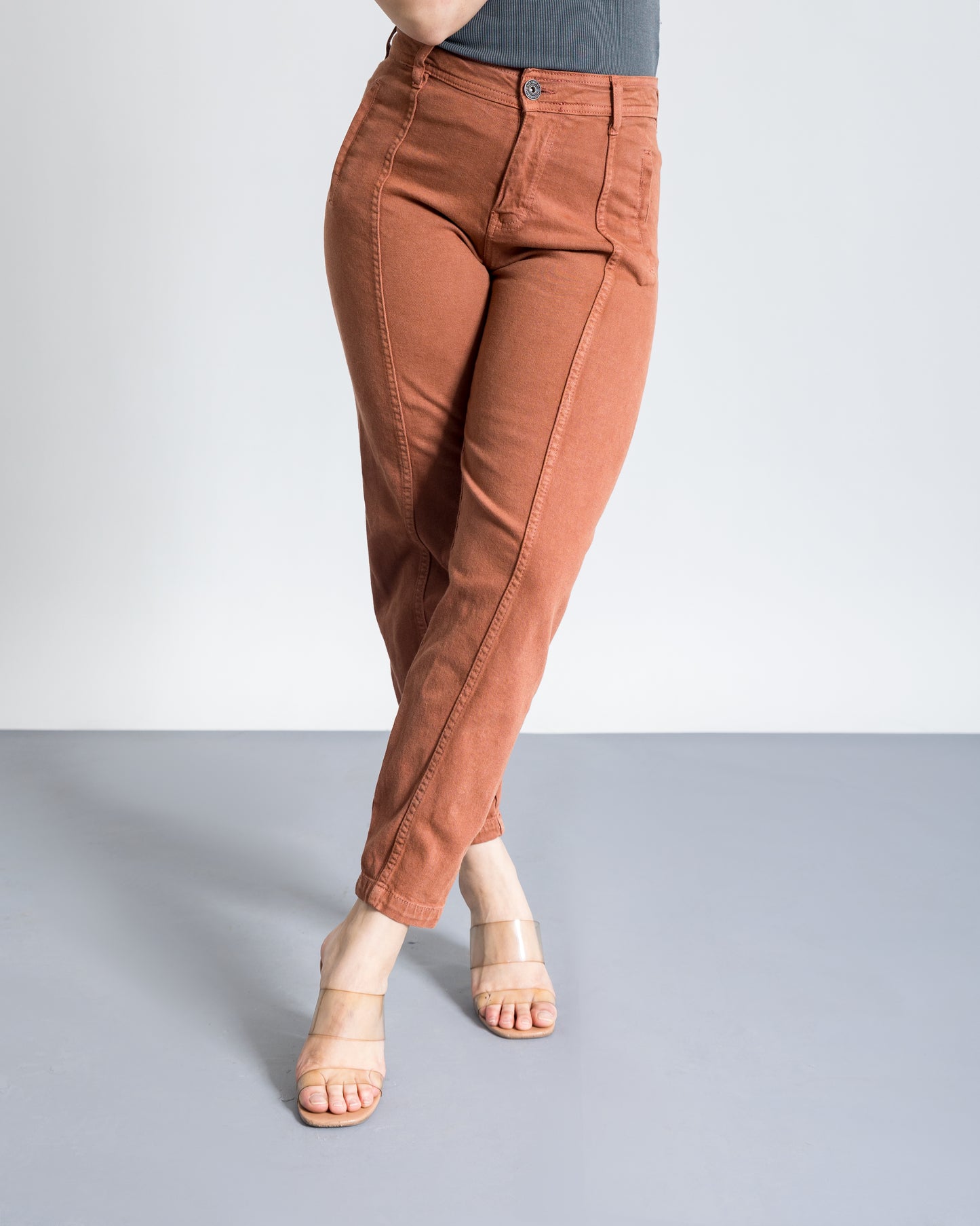 Rust Carrot Fit  Slouchy Jeans