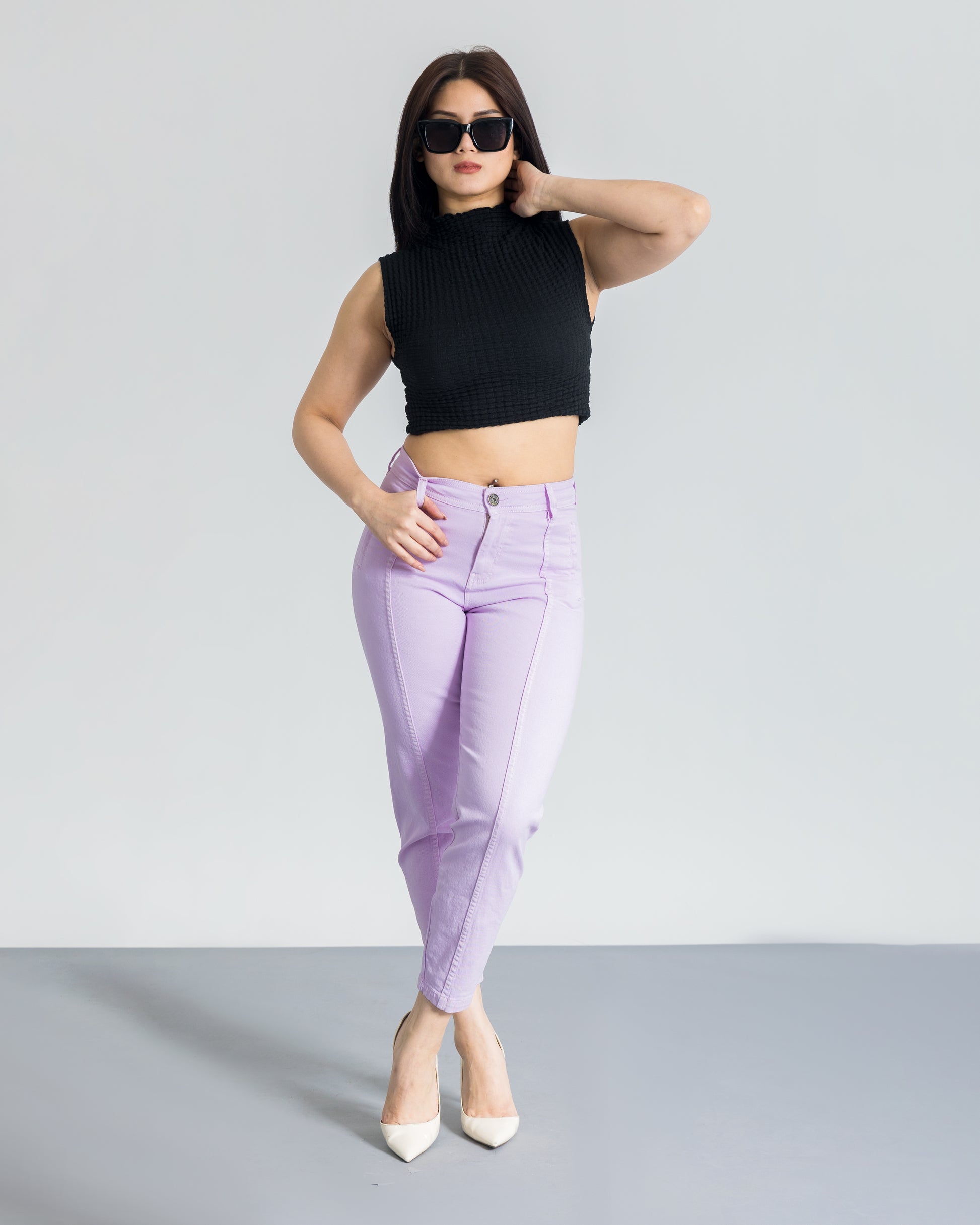 Pink Jeans With Top CURVY STREET Regular Women Pink Jeans