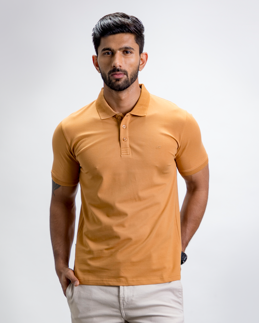 Brown polo t-shirt